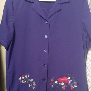 Purple Red Hat Blouse